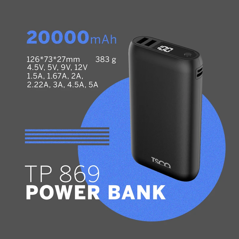 TSCO TP 869 20000mAh Power Bank