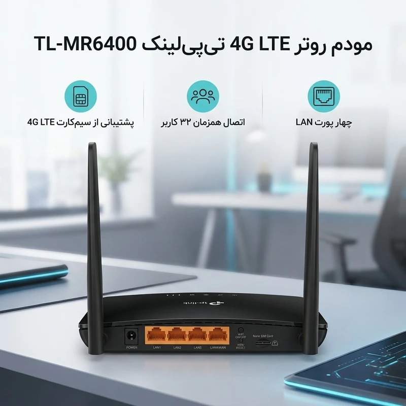 TP-LINK TL-MR6400 Wireless N300 4G LTE Modem Router