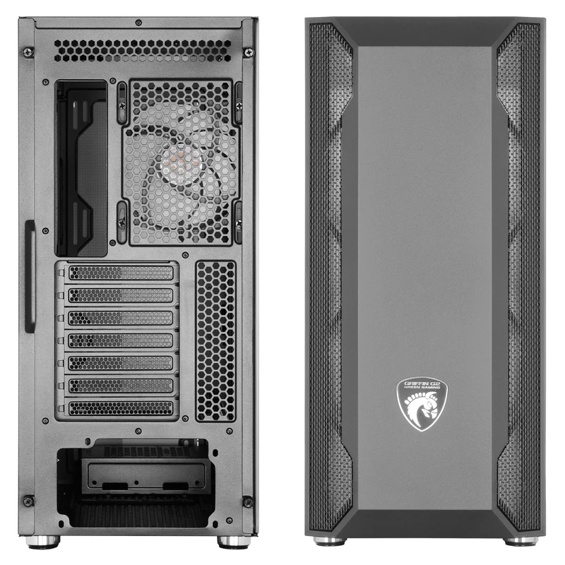 Green GRIFFIN G2 RGB Mid Tower Black Computer Case