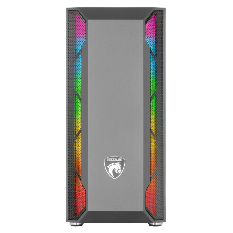Green GRIFFIN G2 RGB Mid Tower Black Computer Case
