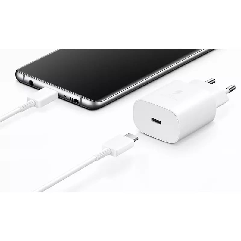 شارژر دیواری سامسونگ 25 وات مدل EP-TA800 دو پین - Original