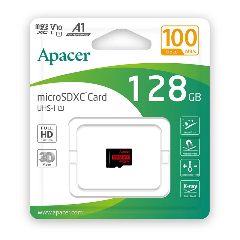 Apacer micro R100 U1 v10 A1 128GB MicroSDXC